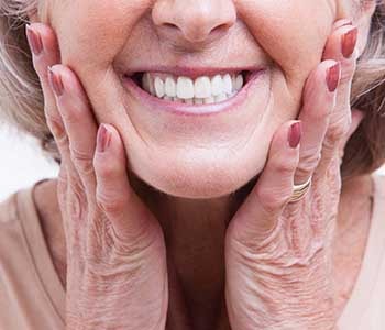 Elderly woman smiling