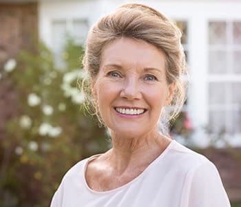 Elderly woman smiling