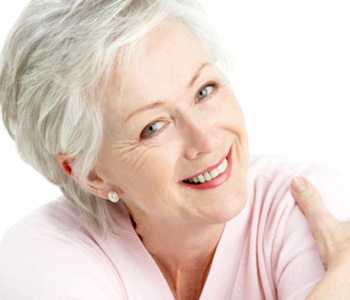 Elderly woman smiling