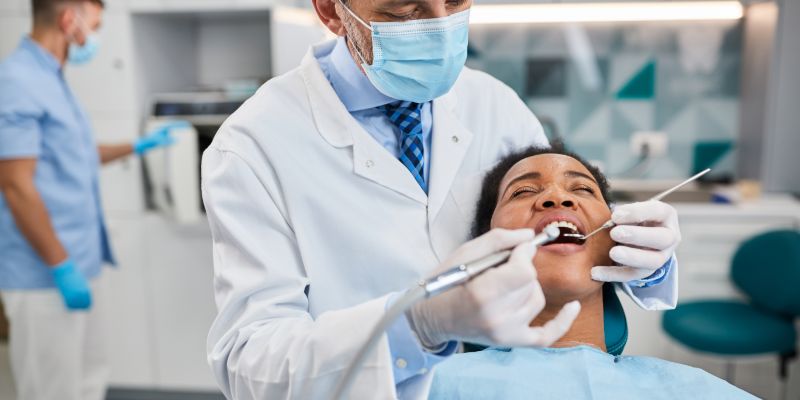 woman at the dentist