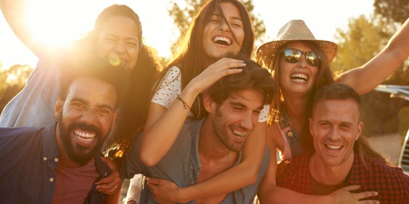 group of people smiling