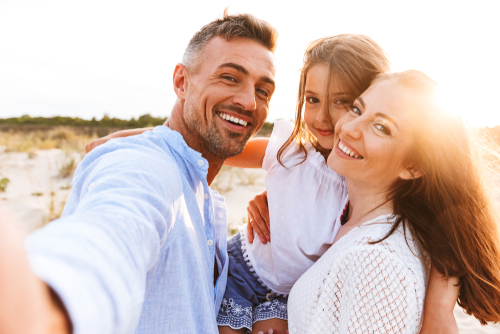 family smiling